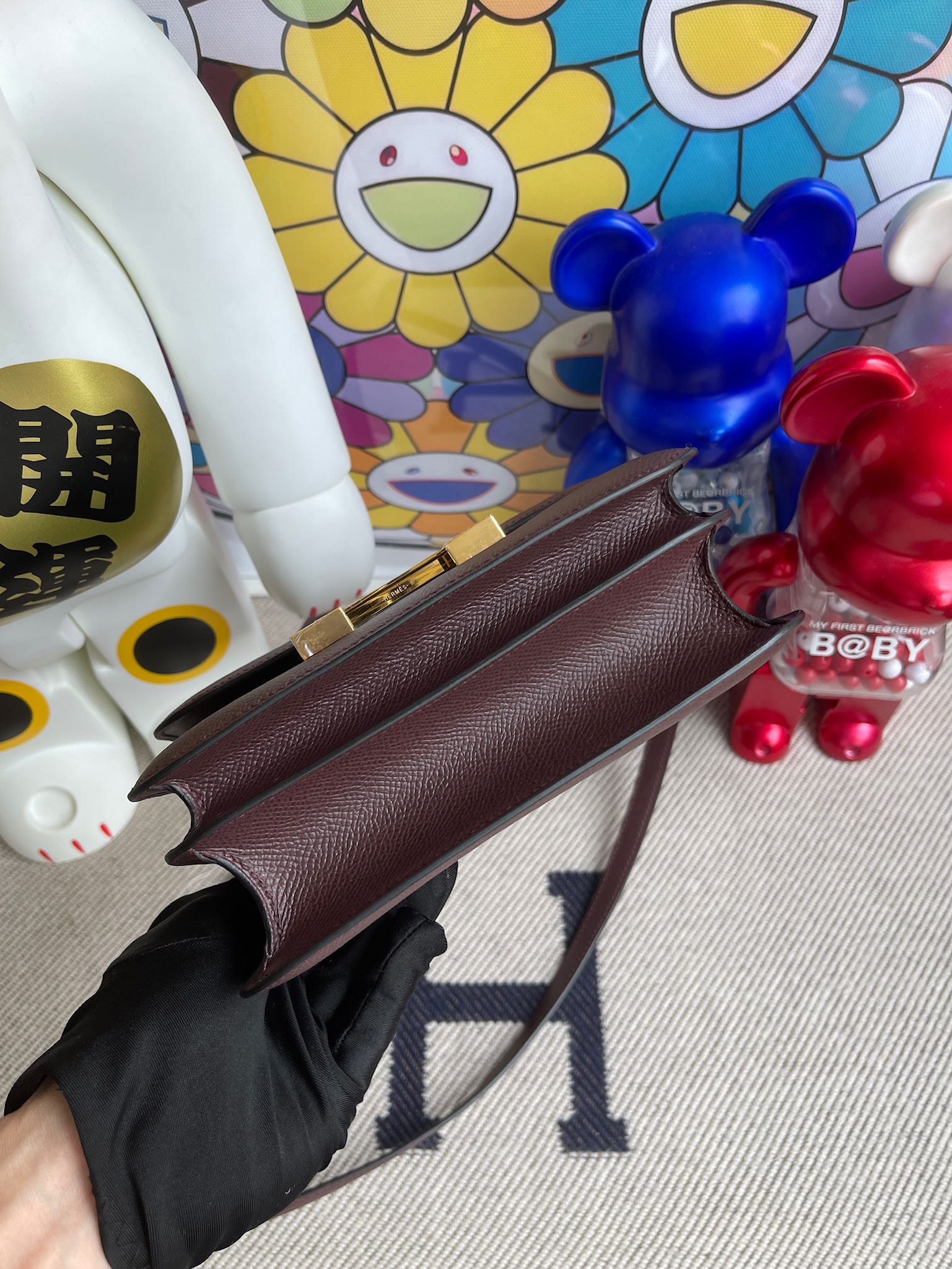 에르메스 콘스탄스18 브라운 금장 앱송